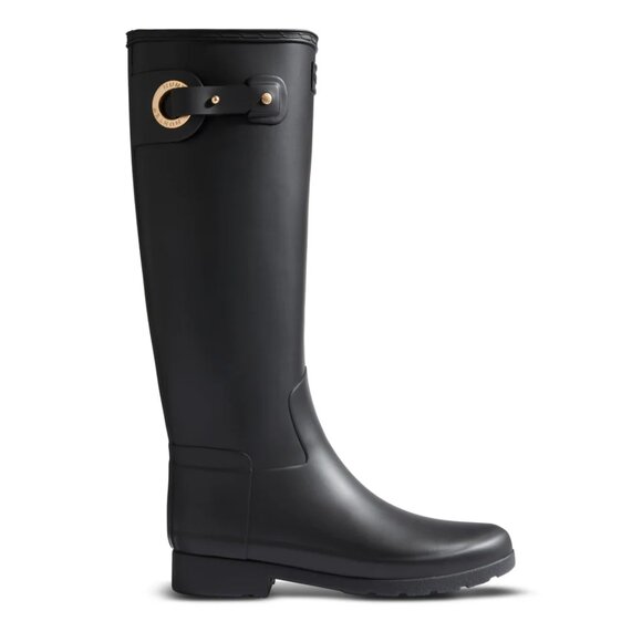 Hunter Women's Refined Tall Rain Boots in Black - Picture 3 of 5